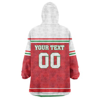 Custom Hungary Hockey Wearable Blanket Hoodie Magyarorszag Sporty Style