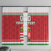 Custom Hungary Hockey Window Curtain Magyarorszag Sporty Style