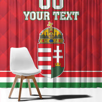 Custom Hungary Hockey Window Curtain Magyarorszag Sporty Style