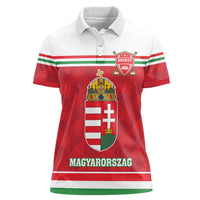 Custom Hungary Hockey Women Polo Shirt Magyarorszag Sporty Style