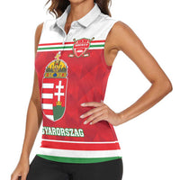 Custom Hungary Hockey Women Sleeveless Polo Shirt Magyarorszag Sporty Style