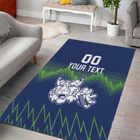 Custom Slovenia Hockey Area Rug Slovenija Lynx Mascot
