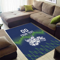 Custom Slovenia Hockey Area Rug Slovenija Lynx Mascot