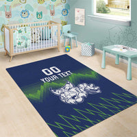 Custom Slovenia Hockey Area Rug Slovenija Lynx Mascot