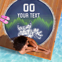 Custom Slovenia Hockey Beach Blanket Slovenija Lynx Mascot