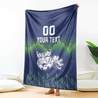 Custom Slovenia Hockey Blanket Slovenija Lynx Mascot