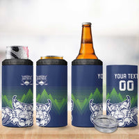 Custom Slovenia Hockey 4 in 1 Can Cooler Tumbler Slovenija Lynx Mascot