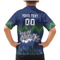 Custom Slovenia Hockey Family Matching Mermaid Dress and Hawaiian Shirt Slovenija Lynx Mascot