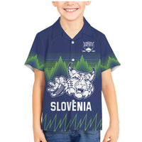 Custom Slovenia Hockey Family Matching Mermaid Dress and Hawaiian Shirt Slovenija Lynx Mascot