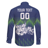 Custom Slovenia Hockey Family Matching Short Sleeve Bodycon Dress and Hawaiian Shirt Slovenija Lynx Mascot