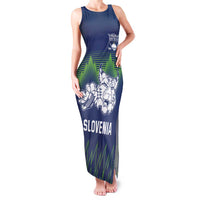 Custom Slovenia Hockey Family Matching Tank Maxi Dress and Hawaiian Shirt Slovenija Lynx Mascot