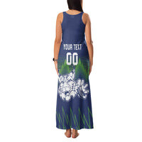 Custom Slovenia Hockey Family Matching Tank Maxi Dress and Hawaiian Shirt Slovenija Lynx Mascot