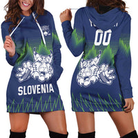 Custom Slovenia Hockey Hoodie Dress Slovenija Lynx Mascot