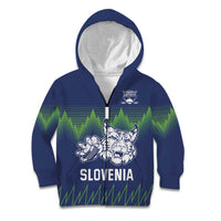 Custom Slovenia Hockey Kid Hoodie Slovenija Lynx Mascot