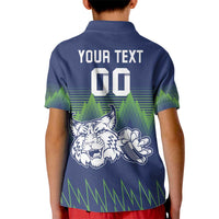 Custom Slovenia Hockey Kid Polo Shirt Slovenija Lynx Mascot