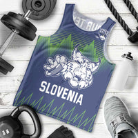 Custom Slovenia Hockey Men Tank Top Slovenija Lynx Mascot