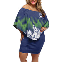 Custom Slovenia Hockey Off Shoulder Short Dress Slovenija Lynx Mascot