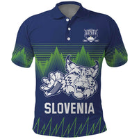 Custom Slovenia Hockey Polo Shirt Slovenija Lynx Mascot