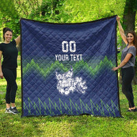 Custom Slovenia Hockey Quilt Slovenija Lynx Mascot
