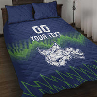 Custom Slovenia Hockey Quilt Bed Set Slovenija Lynx Mascot