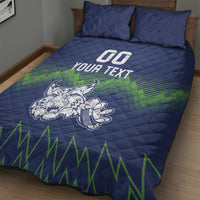 Custom Slovenia Hockey Quilt Bed Set Slovenija Lynx Mascot