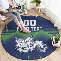 Custom Slovenia Hockey Round Carpet Slovenija Lynx Mascot