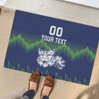 Custom Slovenia Hockey Rubber Doormat Slovenija Lynx Mascot