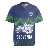 Custom Slovenia Hockey Rugby Jersey Slovenija Lynx Mascot