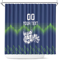 Custom Slovenia Hockey Shower Curtain Slovenija Lynx Mascot