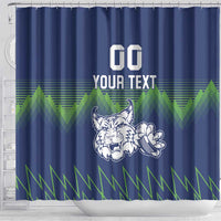 Custom Slovenia Hockey Shower Curtain Slovenija Lynx Mascot