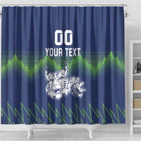 Custom Slovenia Hockey Shower Curtain Slovenija Lynx Mascot
