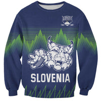 Custom Slovenia Hockey Sweatshirt Slovenija Lynx Mascot