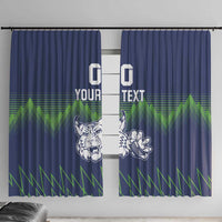 Custom Slovenia Hockey Window Curtain Slovenija Lynx Mascot