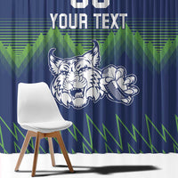 Custom Slovenia Hockey Window Curtain Slovenija Lynx Mascot