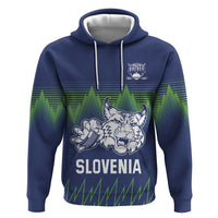 Custom Slovenia Hockey Zip Hoodie Slovenija Lynx Mascot