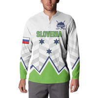 Custom Slovenia Hockey Button Sweatshirt Risi Go Champions