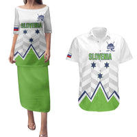 Custom Slovenia Hockey Couples Matching Puletasi and Hawaiian Shirt Risi Go Champions