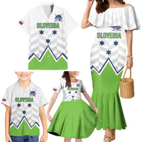 Custom Slovenia Hockey Family Matching Mermaid Dress and Hawaiian Shirt Risi Go Champions