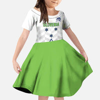 Custom Slovenia Hockey Family Matching Off Shoulder Maxi Dress and Hawaiian Shirt Risi Go Champions