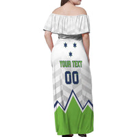 Custom Slovenia Hockey Family Matching Off Shoulder Maxi Dress and Hawaiian Shirt Risi Go Champions