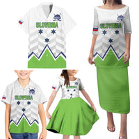 Custom Slovenia Hockey Family Matching Puletasi and Hawaiian Shirt Risi Go Champions