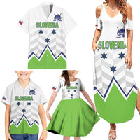 Custom Slovenia Hockey Family Matching Summer Maxi Dress and Hawaiian Shirt Risi Go Champions