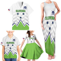 Custom Slovenia Hockey Family Matching Tank Maxi Dress and Hawaiian Shirt Risi Go Champions