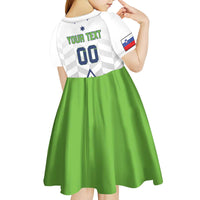Custom Slovenia Hockey Kid Short Sleeve Dress Risi Go Champions
