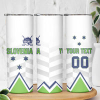 Custom Slovenia Hockey Skinny Tumbler Risi Go Champions