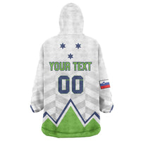Custom Slovenia Hockey Wearable Blanket Hoodie Risi Go Champions