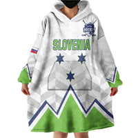 Custom Slovenia Hockey Wearable Blanket Hoodie Risi Go Champions