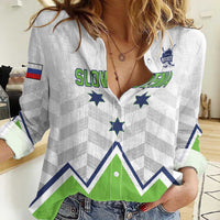 Custom Slovenia Hockey Women Casual Shirt Risi Go Champions