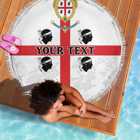 Personalized Sardinia Beach Blanket Flag Style