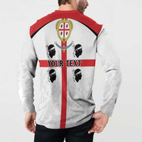 Personalized Sardinia Button Sweatshirt Flag Style